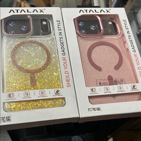 Other - Iridescent Glitter Ring Phone Case for iPhone 17 Pro Max - Gold